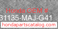 Honda 31135-MAJ-G41 genuine part number image