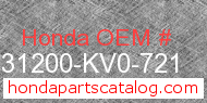 Honda 31200-KV0-721 genuine part number image