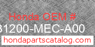 Honda 31200-MEC-A00 genuine part number image