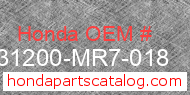Honda 31200-MR7-018 genuine part number image