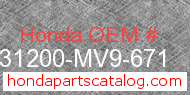 Honda 31200-MV9-671 genuine part number image