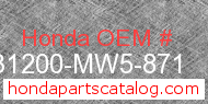 Honda 31200-MW5-871 genuine part number image