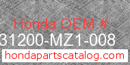 Honda 31200-MZ1-008 genuine part number image