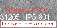 Honda 31205-HP5-601 genuine part number image