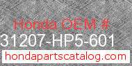 Honda 31207-HP5-601 genuine part number image