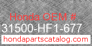 Honda 31500-HF1-677 genuine part number image