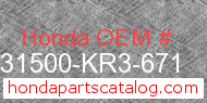 Honda 31500-KR3-671 genuine part number image