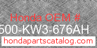 Honda 31500-KW3-676AH genuine part number image