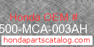 Honda 31500-MCA-003AH genuine part number image