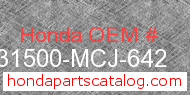 Honda 31500-MCJ-642 genuine part number image