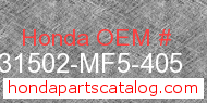 Honda 31502-MF5-405 genuine part number image