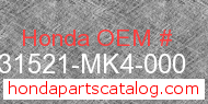 Honda 31521-MK4-000 genuine part number image