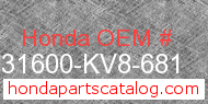 Honda 31600-KV8-681 genuine part number image