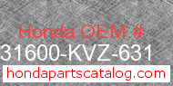 Honda 31600-KVZ-631 genuine part number image