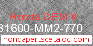 Honda 31600-MM2-770 genuine part number image