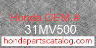 Honda 31MV500 genuine part number image