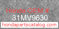 Honda 31MV9630 genuine part number image