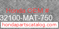Honda 32100-MAT-750 genuine part number image