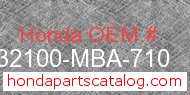 Honda 32100-MBA-710 genuine part number image