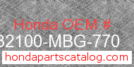Honda 32100-MBG-770 genuine part number image