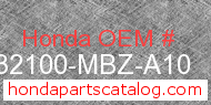 Honda 32100-MBZ-A10 genuine part number image