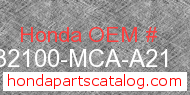 Honda 32100-MCA-A21 genuine part number image