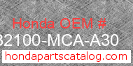 Honda 32100-MCA-A30 genuine part number image