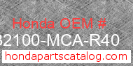 Honda 32100-MCA-R40 genuine part number image