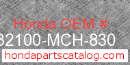 Honda 32100-MCH-830 genuine part number image