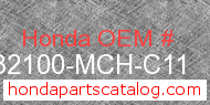Honda 32100-MCH-C11 genuine part number image