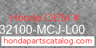Honda 32100-MCJ-L00 genuine part number image