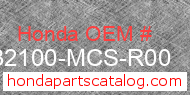 Honda 32100-MCS-R00 genuine part number image