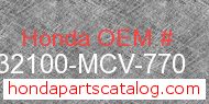 Honda 32100-MCV-770 genuine part number image