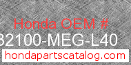 Honda 32100-MEG-L40 genuine part number image