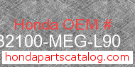 Honda 32100-MEG-L90 genuine part number image