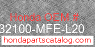 Honda 32100-MFE-L20 genuine part number image