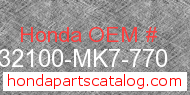 Honda 32100-MK7-770 genuine part number image