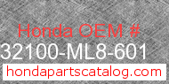 Honda 32100-ML8-601 genuine part number image