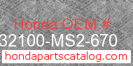 Honda 32100-MS2-670 genuine part number image