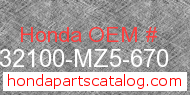 Honda 32100-MZ5-670 genuine part number image