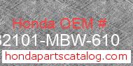 Honda 32101-MBW-610 genuine part number image