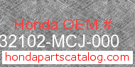 Honda 32102-MCJ-000 genuine part number image