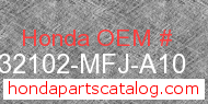 Honda 32102-MFJ-A10 genuine part number image