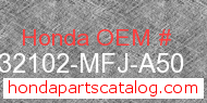 Honda 32102-MFJ-A50 genuine part number image