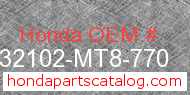 Honda 32102-MT8-770 genuine part number image