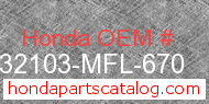 Honda 32103-MFL-670 genuine part number image