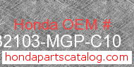 Honda 32103-MGP-C10 genuine part number image