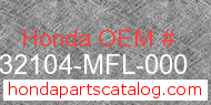 Honda 32104-MFL-000 genuine part number image