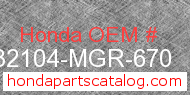 Honda 32104-MGR-670 genuine part number image