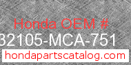 Honda 32105-MCA-751 genuine part number image
